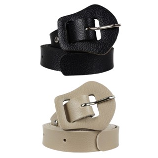 Kit 2 Cinto Feminino Em Material Sintético, Fivela Com Formato Orgânico, Níveis De Ajustes, Combina Com Tudo CF113