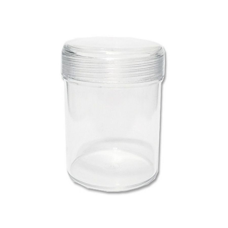 Potinho Acrílico Redondo Tampa Rosqueável - M - 120ml - 6,5cm x 5,5cm - 10 unidades - Rizzo