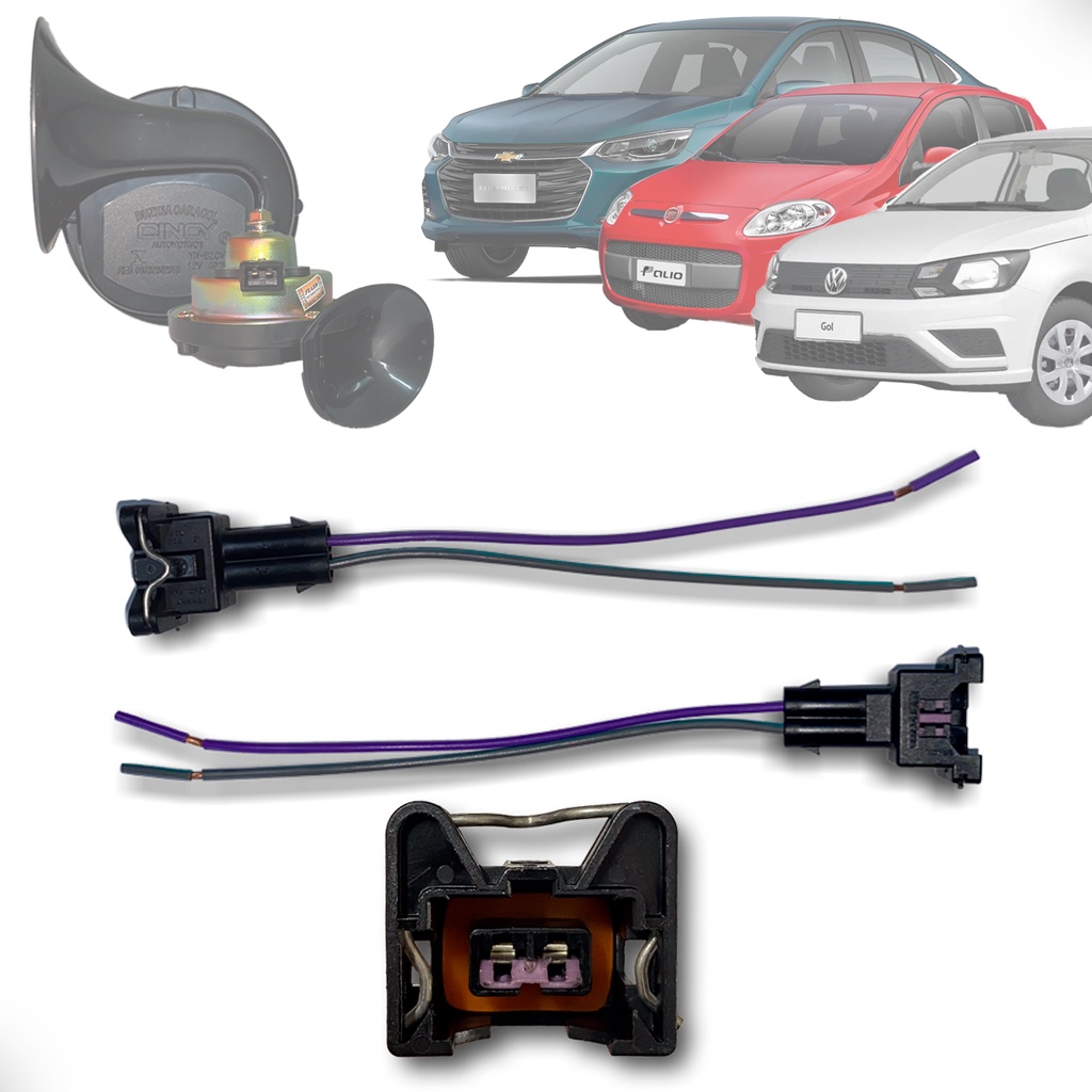 Chicote de Buzina Automotiva Universal Linha Chevrolet Volkswagen Fiat Carro em Oferta na Shopee