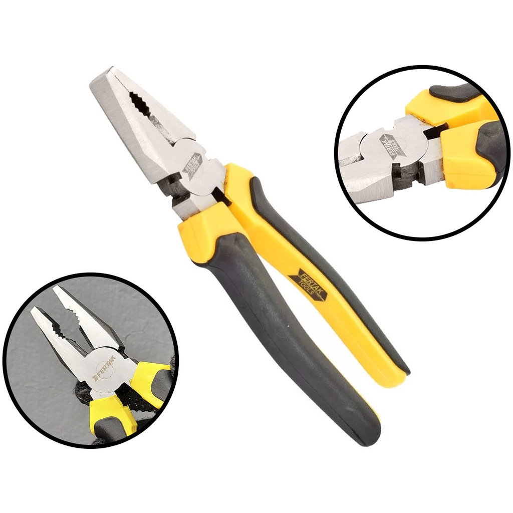 Alicate Universal 8 Pol 200mm Aço Carbono Fertak 1001 em Oferta na Shopee