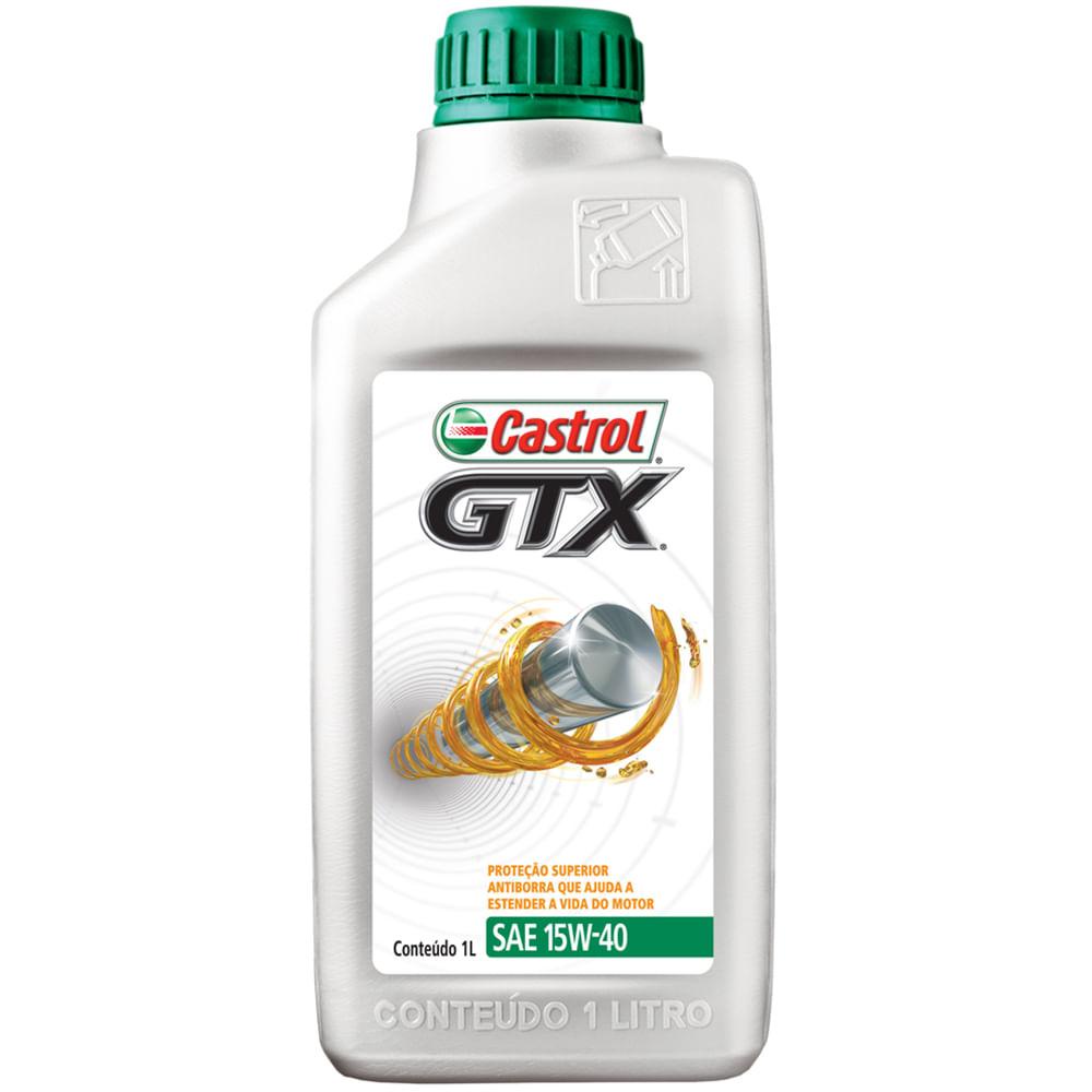 Óleo Mineral 15W40 GTX SL Anti Borra Castrol 1 Litro - Spare Parts and Accessories for Vehicles