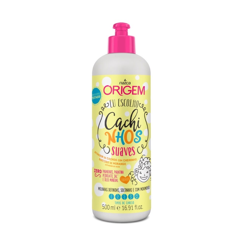 Ativador de Cachos Nazca Origem Cachinhos Suaves 500ml - Definição, Hidratação e Maciez para Cachos