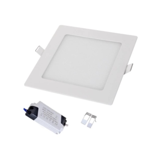 Luminaria Painel Led 3w 8x8cm Embutir Quadrado Aluminio Branco 6500K Bivolt Plafon em Oferta na Shopee