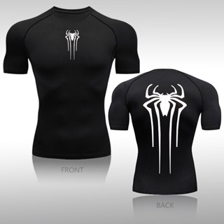 Camiseta De Compressão Manga Curta De Verão Masculina Esportiva De Secagem Rápida Musculação 4XL