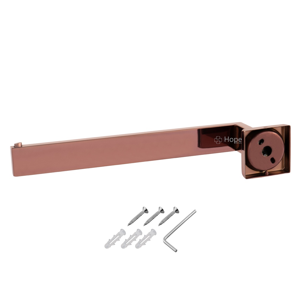 Suporte Porta Toalhas Rosto Banheiro Lavabo Inox Rose Gold