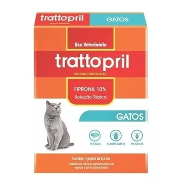 Antipulgas Pipeta Trattopril Gatos Sem pulgas em 1 dia, Pet, Gato, Pet shop