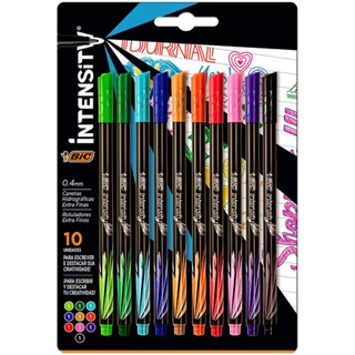 Caneta hidrográfica Intensity Ultra Fina 0.4mm com 10 unidades Bic