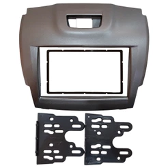 MOLDURA PAINEL TELA MULTIMÍDEA GM CHEVROLET S10 TRAIL BLAZER 2012 2013 2014 2015 2 DIN PRATA ABS 7 POLEGADAS
