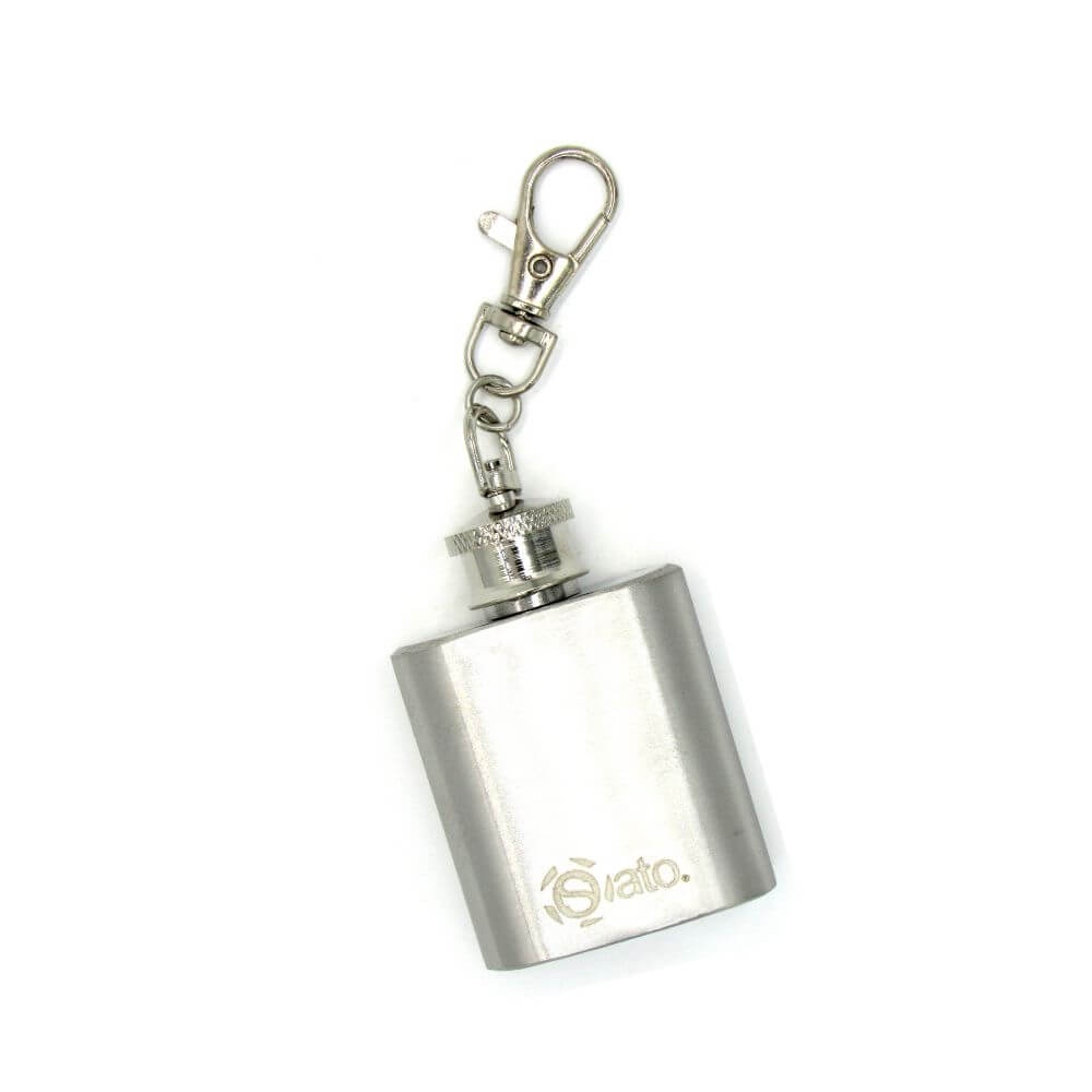 Mini Chaveiro Garrafa Cantil Porta Bebida Inox Whisky 28ml