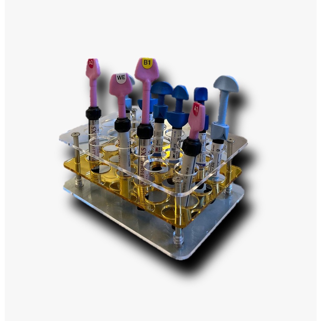 Porta Resina 20 Furos Dentista Odontologia acrílico Dourado em Oferta na Shopee