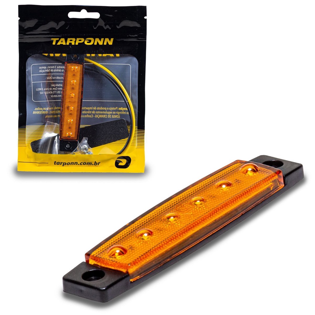 Sinalizador Lanterna Delimitadora Lateral 6 Leds 12V 24V Ambar Alto Brilho Universal em Oferta na Shopee