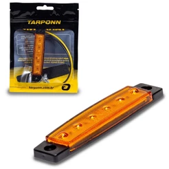 Sinalizador Lanterna Delimitadora Lateral 6 Leds 12V 24V Ambar Alto Brilho Universal