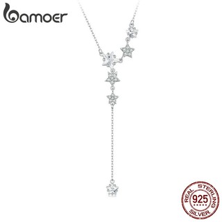 Colar De Fitas Bamoer 925 Sterling Estrelas Jóias Para Mulheres em Oferta na Shopee