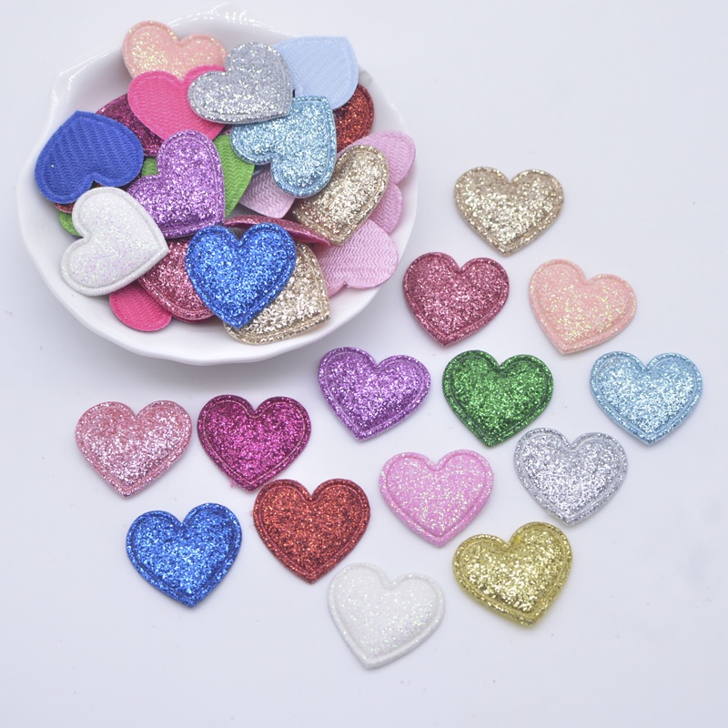 100Pcs 2.2 * 2cm Coração Applique para DIY Headwear Clips Cabelo Decoração Roupas Chapéu Artesanato Patches de costura em Oferta na Shopee