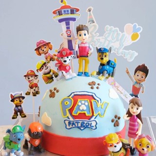 Decoração De Bolo De Patrulha De Cão Aniversário Plugin Boy Cartoon Dessert Table Dressing