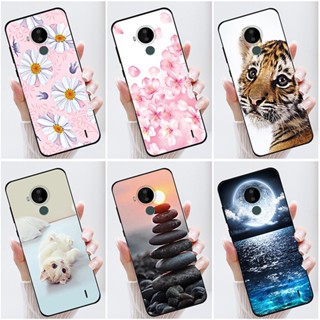 Capa Capinha Case Nokia C30 C20 para NokiaC30 NokiaC20 C 30 C 20 Flor de Moda Macia Cor da Flor TPU Animal Capa Protetora do Fundo