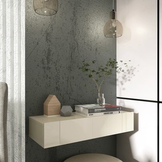 Aparador Nicho Sala Suspenso 1 Gaveta 080 Nobre Off White - Gelius em Oferta na Shopee