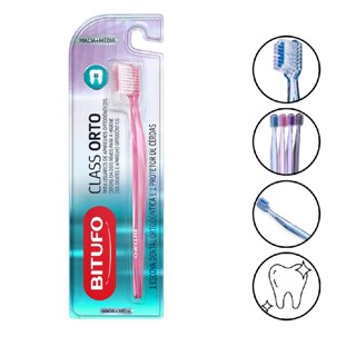 Escova Dentes Class Aparelho Ortodontico Macia Media Bitufo