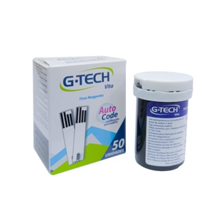 Tiras de Teste de Glicemia G-TECH Vita 50 unidades em Oferta na Shopee