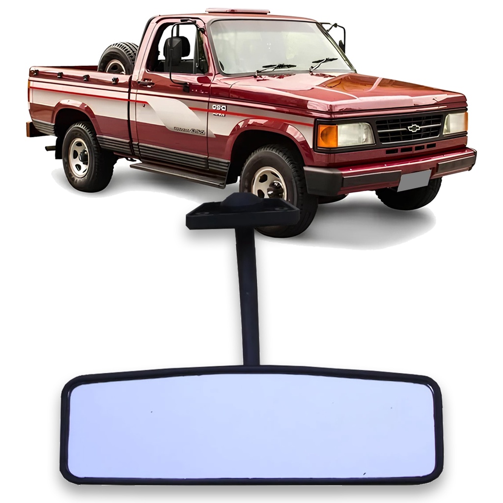 Retrovisor Interno D20 Monza 86 87 88 89 90 Lente Plana