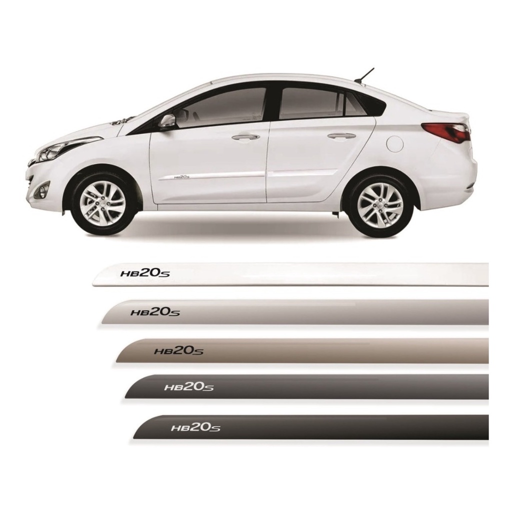 Jogo Friso Lateral Hyundai Hb20s Cores Originais 2012 A 2019