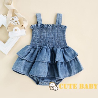 Macacão Infantil Bebê Para Meninas, Macacão de Verão Sem Mangas Com Suspensório e Babados na Bainha,0-12 Meses em Oferta na Shopee