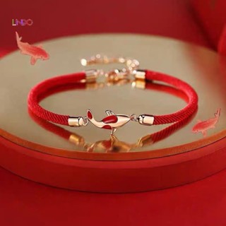 Uequilibrium Good Pulseira Da Sorte Trançado De Corda Koi Vermelha Valene Presente De Casal Novo
