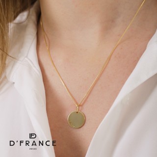 Colar Medalha Amor, Semijóia, Ouro 18K
