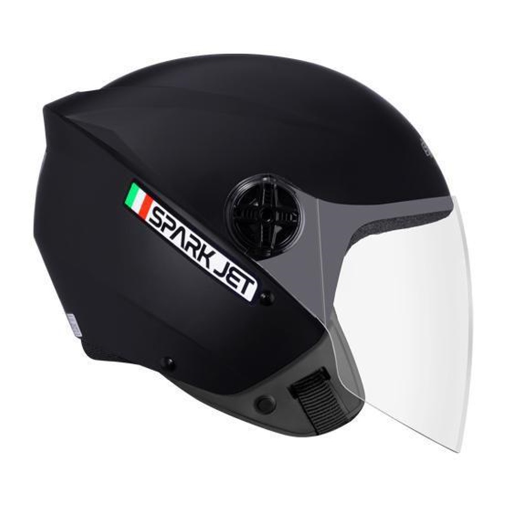 CAPACETE ABERTO EBF MODELO JET SOLID PRETO FOSCO