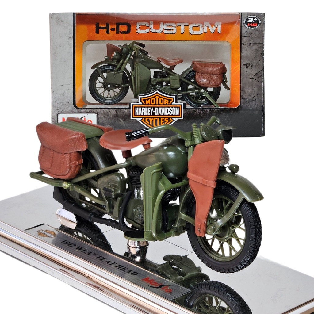 Miniatura Harley Davidson WLA Flat Head 1942 1/18 Maisto