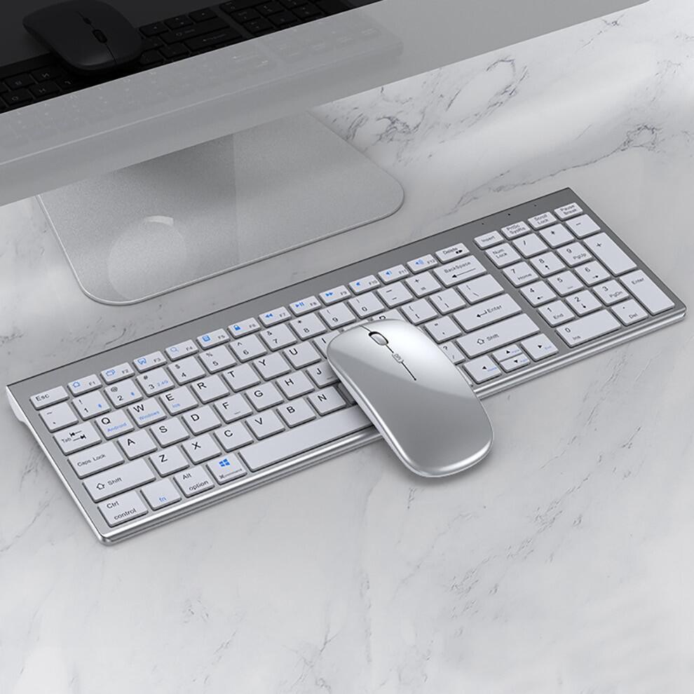 jomaa Conjunto De Teclado E mouse Sem Fio Bluetooth Combinação De Três Modos Recarregável Para Vários Dispositivos Adequ