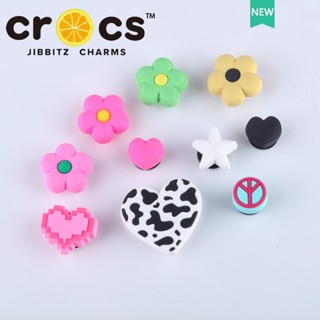 Jibbitz Crocs Encantam Sapatos de Coração de Flor Buckle Crocs Sapatos de Flor Cute Decorative Buckle