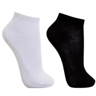 Meias juvenis meias femininas Soquetes meias de algodão preto e branco 6-12 pares de meias(SQFBP)