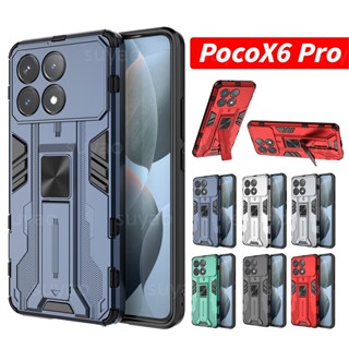 Para Xiaomi PocoX6 Poco X6 Pro X6Pro 5G 2024 X 6 Caixa Do Telefone PocoX6 PocoX6Pro Suporte Anel À Prova De Choque Proteção Da Lente Deslizante Janela Tampa Traseira Magnética