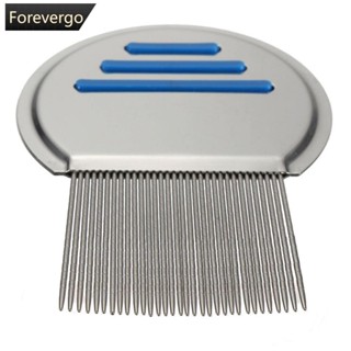 FOREVERGO Stainless Pente De Tratamento De Piolhos De Aço Escova Terminador Sem Nitrogênio Remoção De Pó De Ovo Fino D3R5