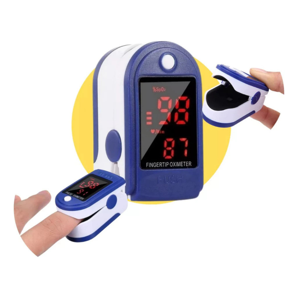 Oxímetro de Dedo Digital + Pulso – Medição Instantânea de SpO2 e Frequência Cardíaca