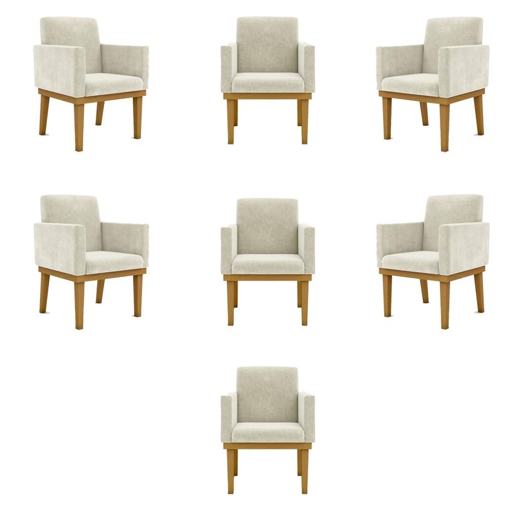 Kit 07 Poltronas Decorativas Reforçada Bege - Balaqui Decor em Oferta na Shopee