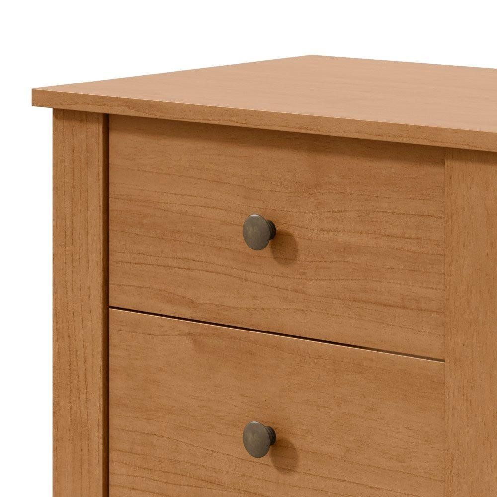 Detalhes do Mesa De Cabeceira Maggiore 3 Gavetas New Móveis Lopas Amendoa Clean