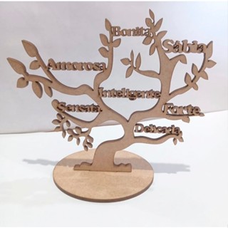 Kit 15 Lembrancinhas Valores Femininos Árvore Decoração Personalizado MDF (leia a descrição) em Oferta na Shopee