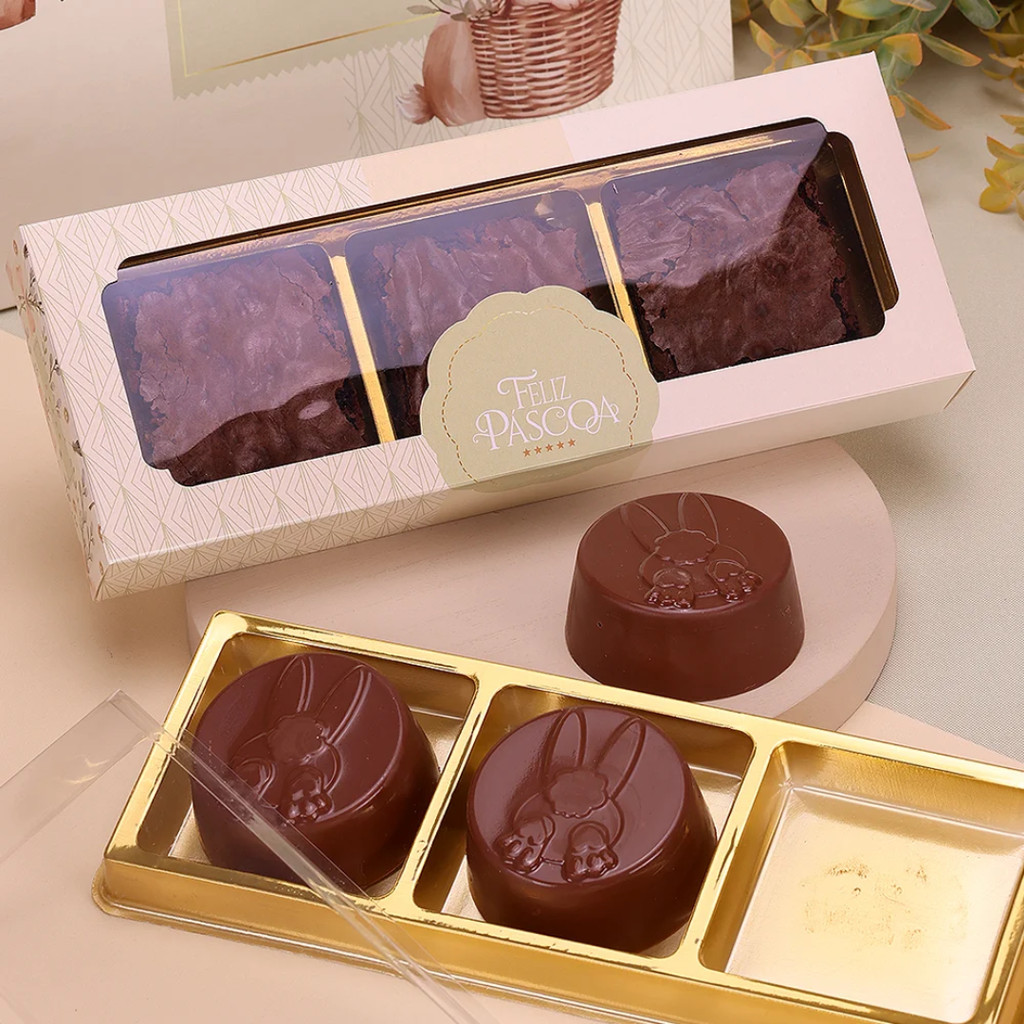 10 CAIXA COMPLETA PARA 3 PÃES DE MEL PÁSCOA  LEVEZA 4827 (PASCOA JANGO OUTLET)