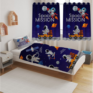 Jogo de Lençol Quarto Infantil Astronauta, Decoração Infantil, ou Kit Completo, ou Só Cortina em Oferta na Shopee