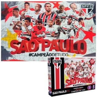 Quebra Cabeça São Paulo Futebol Clube Time Tricolor 200 Pçs em Oferta na Shopee
