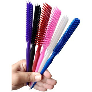 01und. Pente Cabo Fino Três Fileiras Escova Três Fileiras ESCOLHA SUA COR FAVORITA em Oferta na Shopee