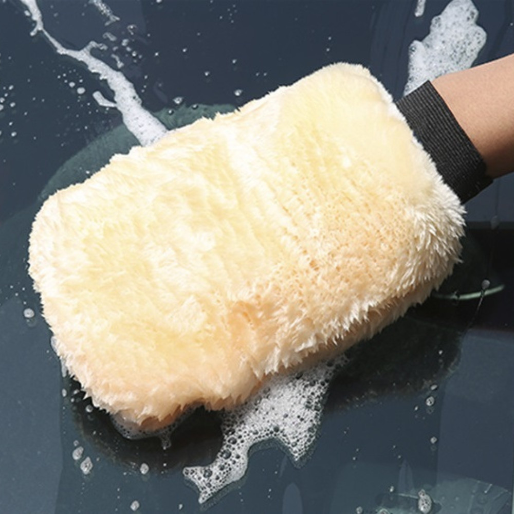 Luva Lã Lavagem Carro Moto Limpa sem Danificar 23x13cm Karbox