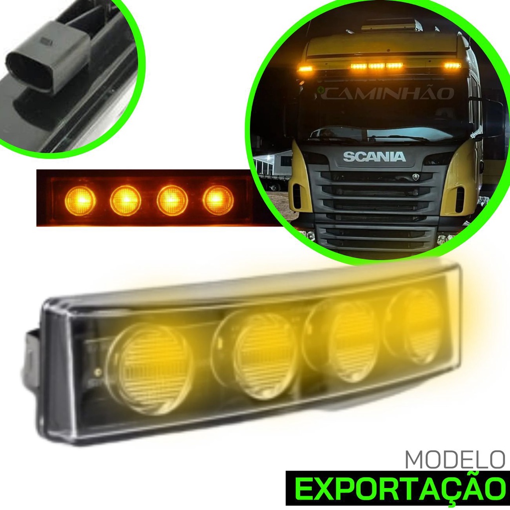Lanterna Tapa-Sol Scania S5 LED Amarela Exportação Soquete (1798980)