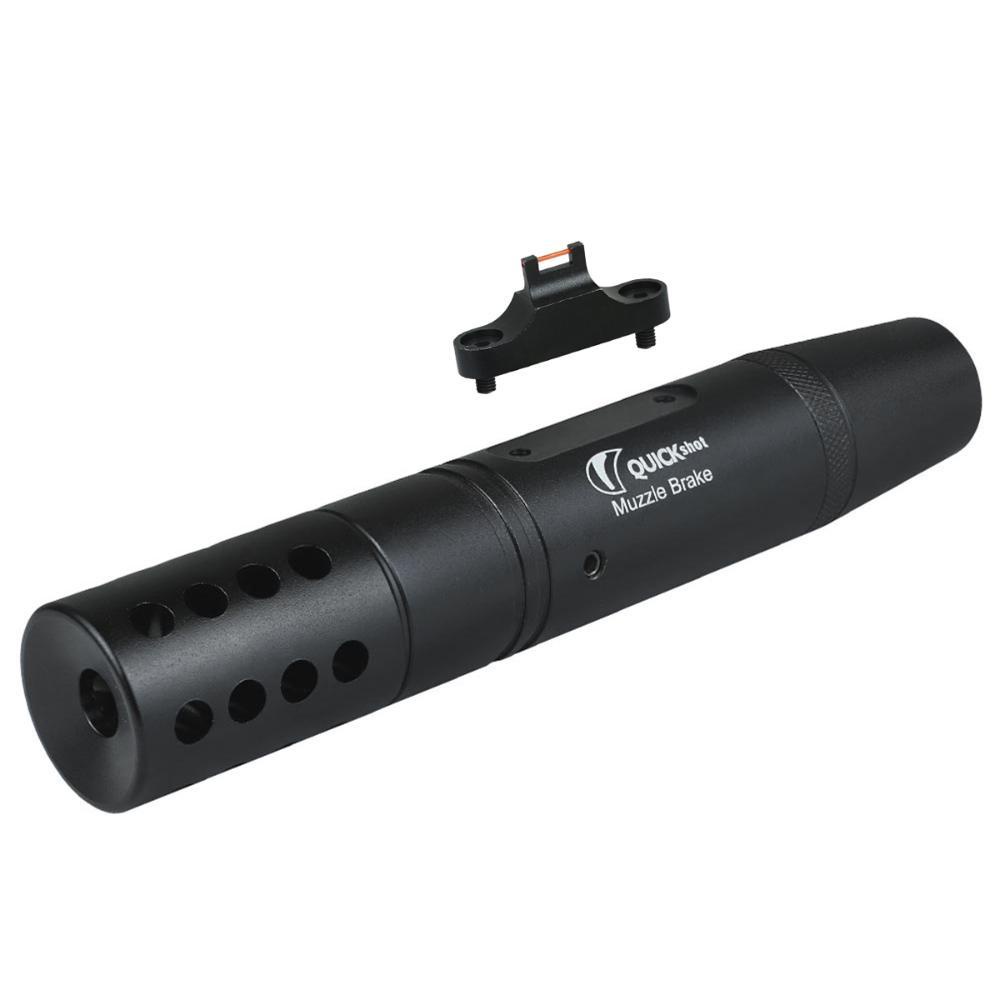 Massa De Mira Quickshot M02 Com Fibra Óptica +Muzzle Brake em Oferta na Shopee
