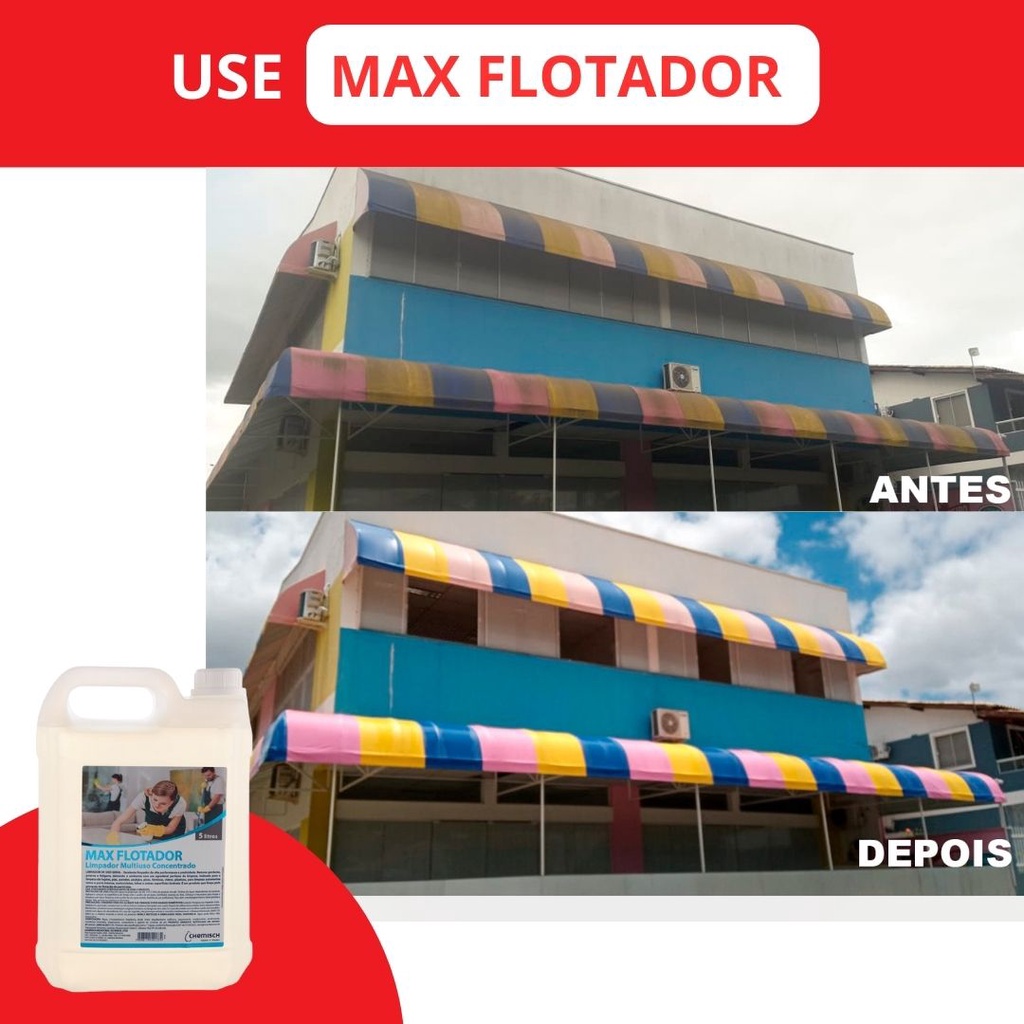 Limpa Toldos Encardidos Multiuso Max Flotador 5L Concentrado