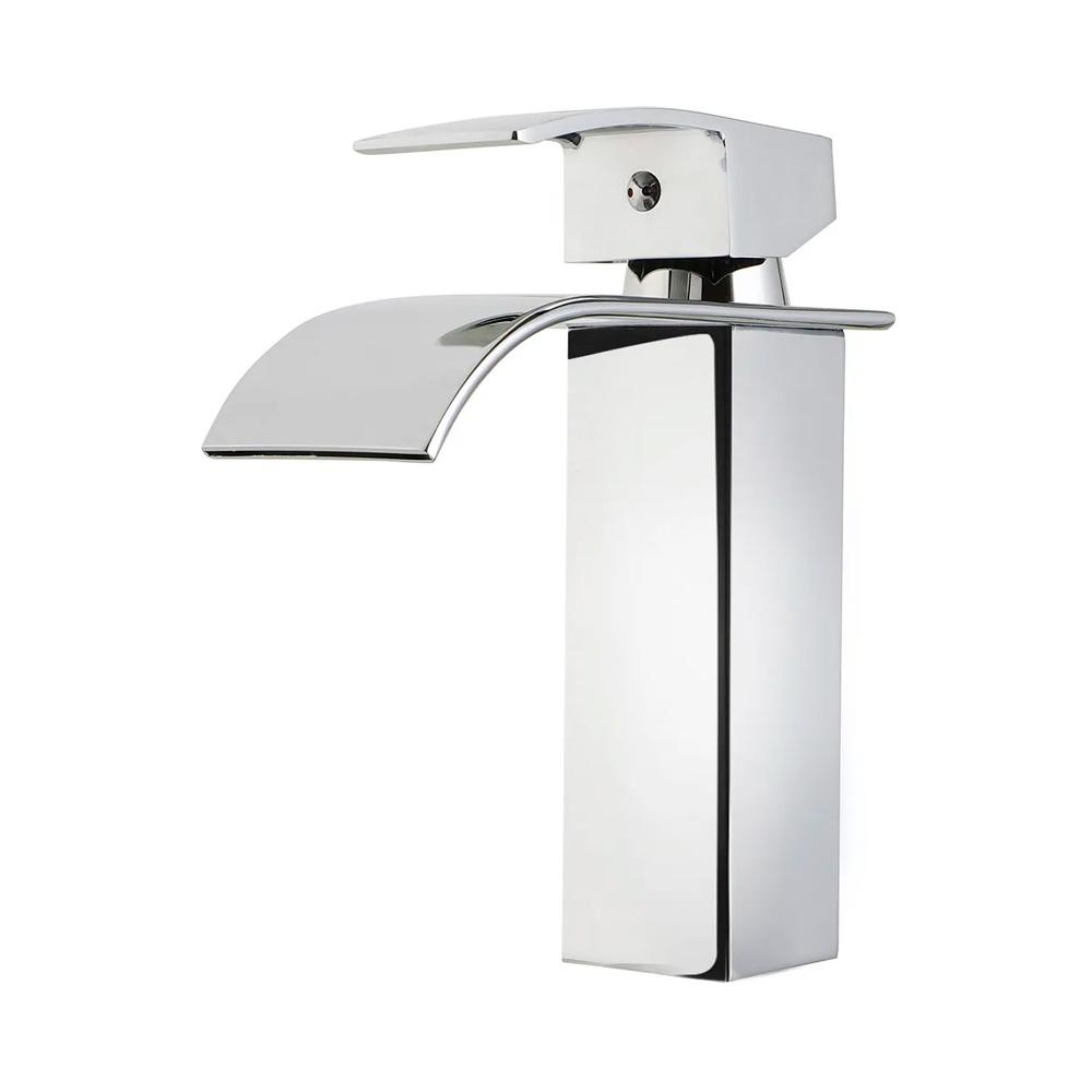 Torneira para banheiro cascata Misturador Monocomando Baixa Paraná Pingoo - Cromado - Home & Living