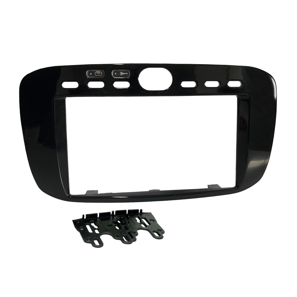 Moldura 7" Central Painel DVD 2 Din Fiat Punto 2013/2017 e Linea 2015/2016 Fiamon Padrão Japonês