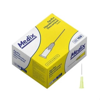 Agulha HiPodérmica Descartável 13x0,30mm Medix Cx C/100 Unid